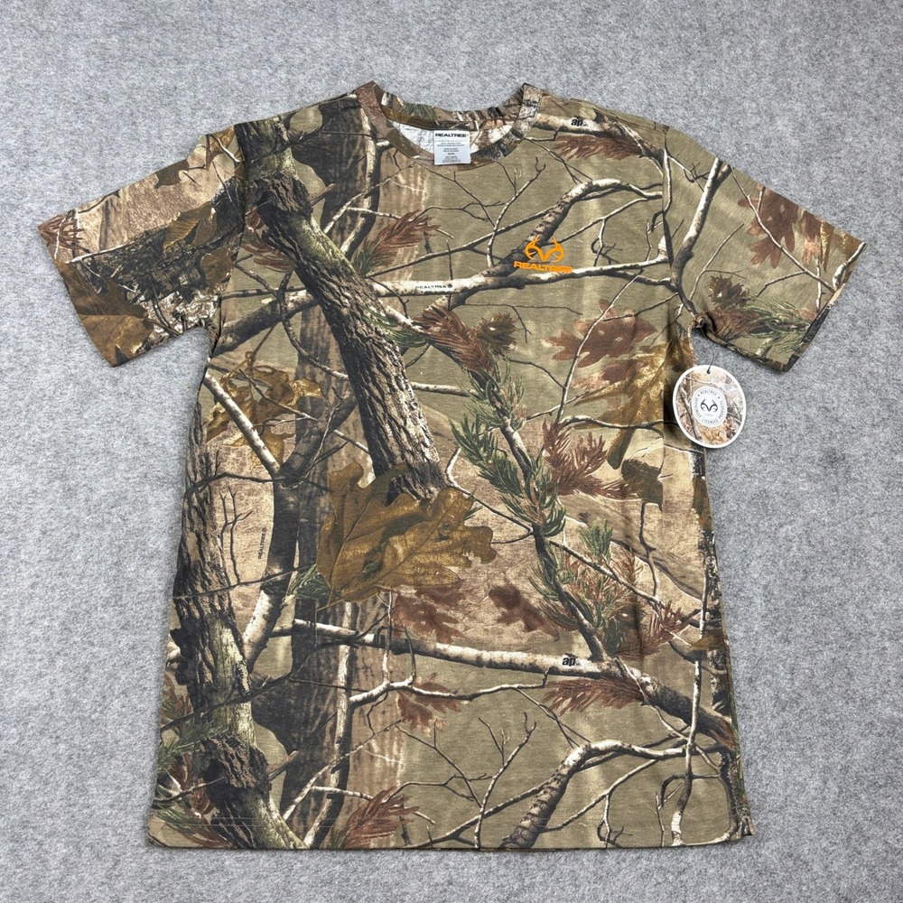 NWT Realtree AP Camo T-Shirt Mens Medium All Purpose Camouflage Short Sleeve Y2K